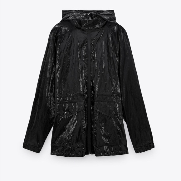 🔥last call! Like new stylish Zara rain jacket, size L - Picture 1 of 9